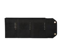 KnitPro Coal Circular Knitting Needle Case - Tangle-Free Case for Circular Knitting Needles, Suede, 22.5 x 18 x 2cm - 1 Piece, Black