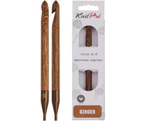 KnitPro Crochet Hook Ginger Tunisian 10.00mm N/15 (Single Ended)