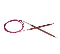 KnitPro 60 cm x 6.5 mm Cubics Fixed Circular Needles, Rosewood
