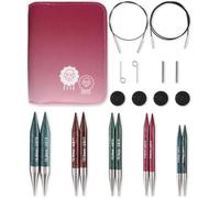 KnitPro Dreamz Chunky Interchangeable Circular Knitting Needle Set 8-15mm (5 Sizes, 13cm Tips)