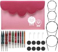 KnitPro Dreamz Deluxe Interchangeable Circular Needle Set 4" (10cm) | 9 Sizes (3mm to 8mm)