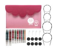KnitPro Dreamz Deluxe Interchangeable Circular Needle Set 4" (10cm) | 9 Sizes (3mm to 8mm)