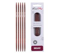 KnitPro Double-Pointed Needle-Tapered Tips, for Knitting Projects with Small Diameters, Yellow, 12.5cm x 2.5mm