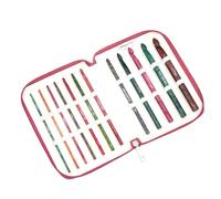 KnitPro Dreamz Crochet Hook Set - 12 Single Ended Birchwood Hooks, Colour Coded Comfortable Handles Full Size, for Beginners & Gift Set