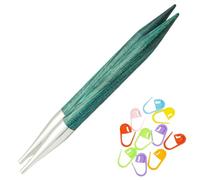 KnitPro Dreamz Interchangeable Circular Knitting Needles 4 inch, Size 15 (10cm, 10.00mm) with 10 Colorful Stitch Markers