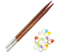 KnitPro Dreamz Interchangeable Circular Knitting Needles 4 inch, Size 5 (10cm, 3.75mm) with 10 Colorful Stitch Markers