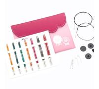 KnitPro Dreamz Interchangeable Needle Set - 7 x 13cm Circular Knitting Pin Pairs with Accessories Dreamz Midi Set, Colour Coded for Beginners, Professionals & Gift Set