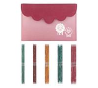 KnitPro - KnitPro Dreamz Polished Birchwood Radiant Multicolor (15cm) Lightweight Double-Pointed Knitting Needles Starter Set - 1 Set