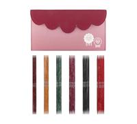 KnitPro - KnitPro Dreamz Polished Birchwood Radiant Multicolor (20cm) Lightweight Double-Pointed Knitting Needles Starter Set - 1 Set