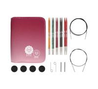 KnitPro Dreamz Interchangeable Needle Set - 5 x 13cm Circular Knitting Pin Pairs with Accessories Dreamz Starter Set, Colour Coded for Beginners, Professionals & Gift Set