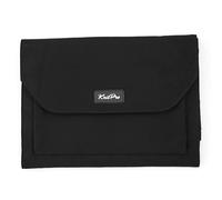 KnitPro Foldable Double-Pointed Knitting Needle Case - Envelope Shape with Two Magnetic Buttons, Coal, 22 x 17.5 x 1.5cm - 1 Piece