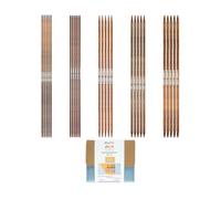 KnitPro Ginger Cubics Double Pointed Needle Set - 6" (15cm)