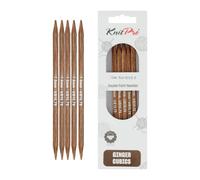 KnitPro Ginger Cubics Double Pointed Needles 15cm (6") - 7.00mm US 10.75