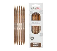 KnitPro Ginger Cubics Double Pointed Needles 15cm (6") - 8.00mm US 11