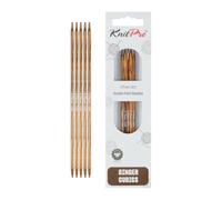 KnitPro Ginger Cubics Double Pointed Needles 20cm (8") - 3.75mm US 5