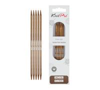 KnitPro Ginger Cubics Double Pointed Needles 20cm (8") - 5.00mm US 8