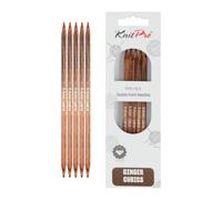KnitPro Ginger Cubics Double Pointed Needles 20cm (8") - 6.00mm US 10
