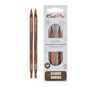 KnitPro Ginger Cubics Interchangeable Circular Needles 4" (10cm) | US Size 10.75 (7mm)