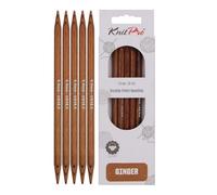 KnitPro Ginger Double Pointed Needles 6" (15cm) | 6.50mm