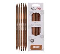 KnitPro Ginger Double Pointed Needles 8" (20cm) | 6.00mm