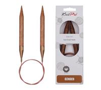 KnitPro Ginger Fixed Circular Knitting Needles Wooden 80cm - Sizes: 2mm-12mm