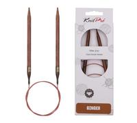 KnitPro Ginger Fixed Circular Knitting Needles Wooden 80cm - Sizes: 2mm-12mm