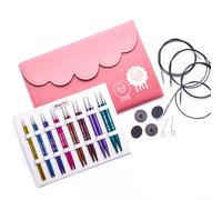 KnitPro Interchangeable Circular Knitting Needle Tips Deluxe Sets, 3.50-8.00mm