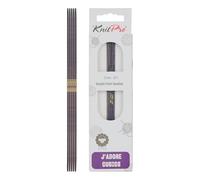 KnitPro J’Adore Cubics Double Pointed Knitting Needles Sets of 5 - Wooden Pins for Socks Hats Mittens Short Round Knitting - 15cm x 2.00mm, 26-1910101009, Purple