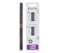 KNITPRO Birch Wood Knitting Needles, Cubics Double Pointed, Set of 5-15 x 2.5mm, Purple, Ideal for Socks, Hats, Mittens, Short Round Projects, 26-1910101011