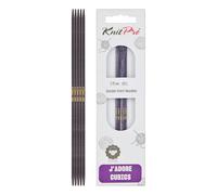KNITPRO Knitting Needle, Wooden Pins for Socks Hats Mittens, Double Pointed, Cubics, 15cm x 2.75mm, Purple, 26-1910101012