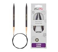 KnitPro J'Adore Cubics Knit Pins - Circular Fixed Knitting Needles - 40cm x 8.00mm, 26-1912103524, Purple