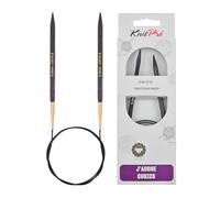 KnitPro J'Adore Cubics Knit Pins - Circular Fixed Knitting Needles - 100cm x 6.50mm, 26-1912105022, Purple
