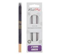 KnitPro J'Adore Cubics Knit Pins - Circular Interchangeable Knitting Needles - for 40 and 50cm Cable - 4.00mm, Purple, 26-1940101517