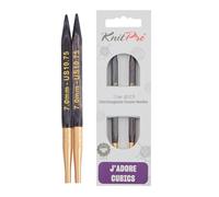 KnitPro J'Adore Cubics Knit Pins - Circular Interchangeable Knitting Needles - for 40 and 50cm Cable - 7.00mm, 26-1940101523, Purple