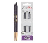 KnitPro J'Adore Cubics Knit Pins - Circular Interchangeable Knitting Needles - for 60cm Cable and Above - 6.00mm, Purple, 26-1940100221