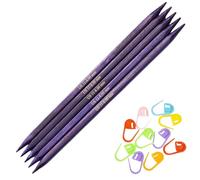 KnitPro J'Adore Cubic DPN Double Pointed Knitting Needles 8 inch, Size 4 (20cm, 3.50mm) with 10 Colorful Stitch Markers
