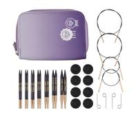 KnitPro J'Adore Cubics Deluxe Interchangeable Circular Knitting Needle Set 4-8mm (7 Sizes, 10cm Tips)