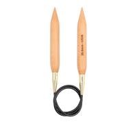 KnitPro 150 cm x 20 mm Basix Fixed Circular Needles, Birch, biege