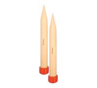 KnitPro KP35293 Basix Birch: Knitting Pins: Single Ended: 40cm x 35.00mm, Birchwood, Multi-Colour, 35mm