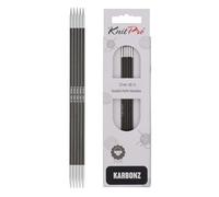 Knitpro Karbonz, Carbon Double Pointed Knitting Needles 15cm