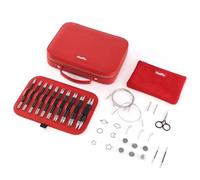 KnitPro Karbonz Élan Interchangeable Circular Knitting Needle Gift Set, Carbon Fibre, 3.00-8.00mm, 1 Set