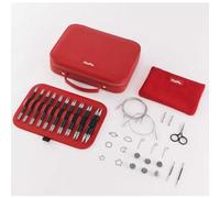 KnitPro Karbonz Élan Interchangeable Circular Knitting Needle Gift Set, Carbon Fibre, 3.00-8.00mm, 1 Set