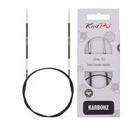 KnitPro Karbonz circular needle 40cm 2.75mm - 3pcs, Black