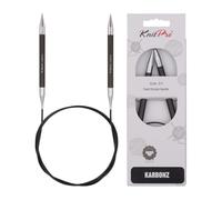 KnitPro Karbonz Fixed Circular Needles 24" (60cm) | 8.00mm