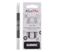 KnitPro 3 mm Karbonz Interchangeable Special Circular Needles, Black and Silver