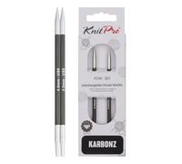 KnitPro - Karbonz (4.00mm) Circular Interchangeable Needle Tips - 1 Unit, Black