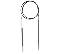 KnitPro Karbonz: Knitting Pins: Circular: Fixed: 60cm x 5.00mm in Black KnitPro Black