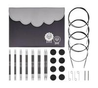 KnitPro Karbonz Midi Interchangeable Needle Set 5" (13cm) | 7 Sizes (3mm to 6mm)