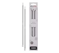 KnitPro KP41282 35 cm x 2.5 mm Karbonz Single Pointed Needles, Black and Silver