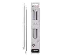 KnitPro Karbonz Single Pointed Needles – 35 cm (14") 3.5 mm – Black & Silver
